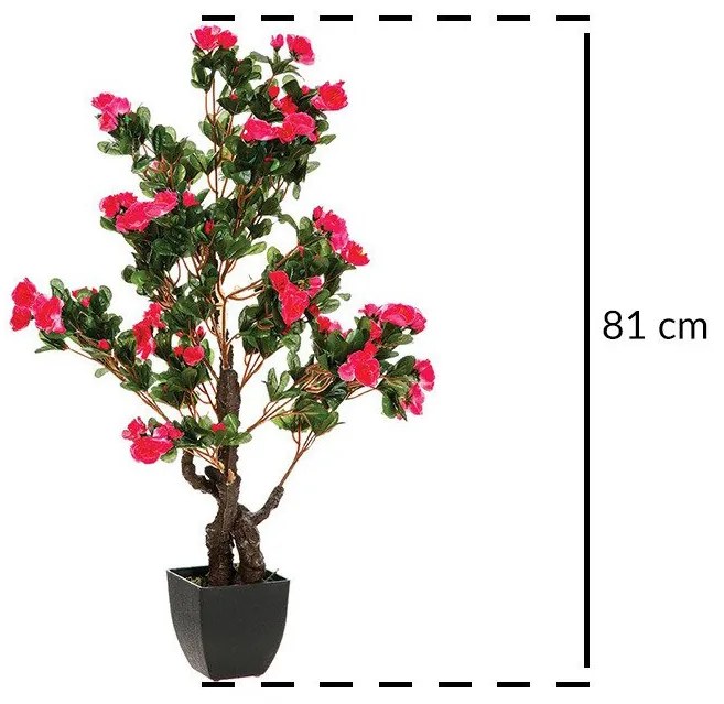 Sztuczne kwiaty na balkon, azalia, 81 cm