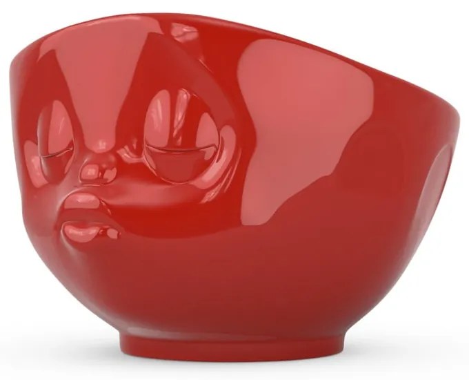Czerwona porcelanowa całuśna miska 58products