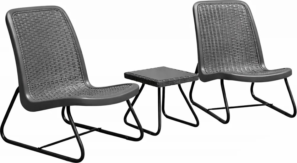 Zestaw mebli ogrodowych Spritz DC30+DT07 na taras i balkon, kolor szary