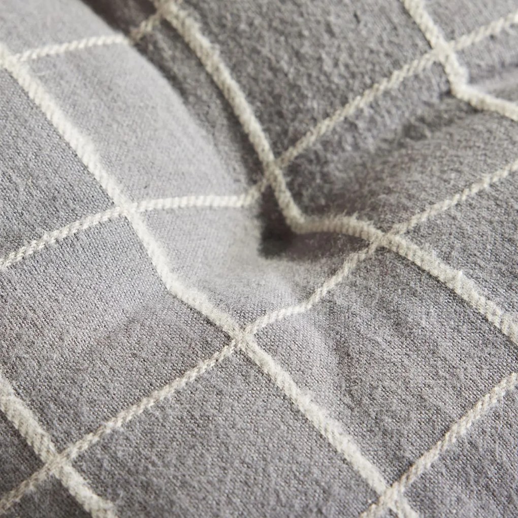 Poduszka na krzesło w kratę SOFT GEOMETRY, bawełniana, 40 x 40 cm