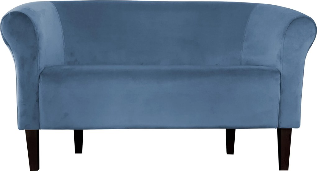 Sofa Milo tkanina Welur wygodna sofa tapicerowana do salonu i poczekalni : Kolor nogi - Venge, Kolor tkaniny - VELVET - MG33, Typ tkaniny - Velvet, Wysokość nogi - 20 cm