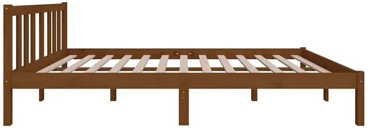 Klasyczne drewniane łóżko miodowy brąz 120x200 cm - Carla 4X