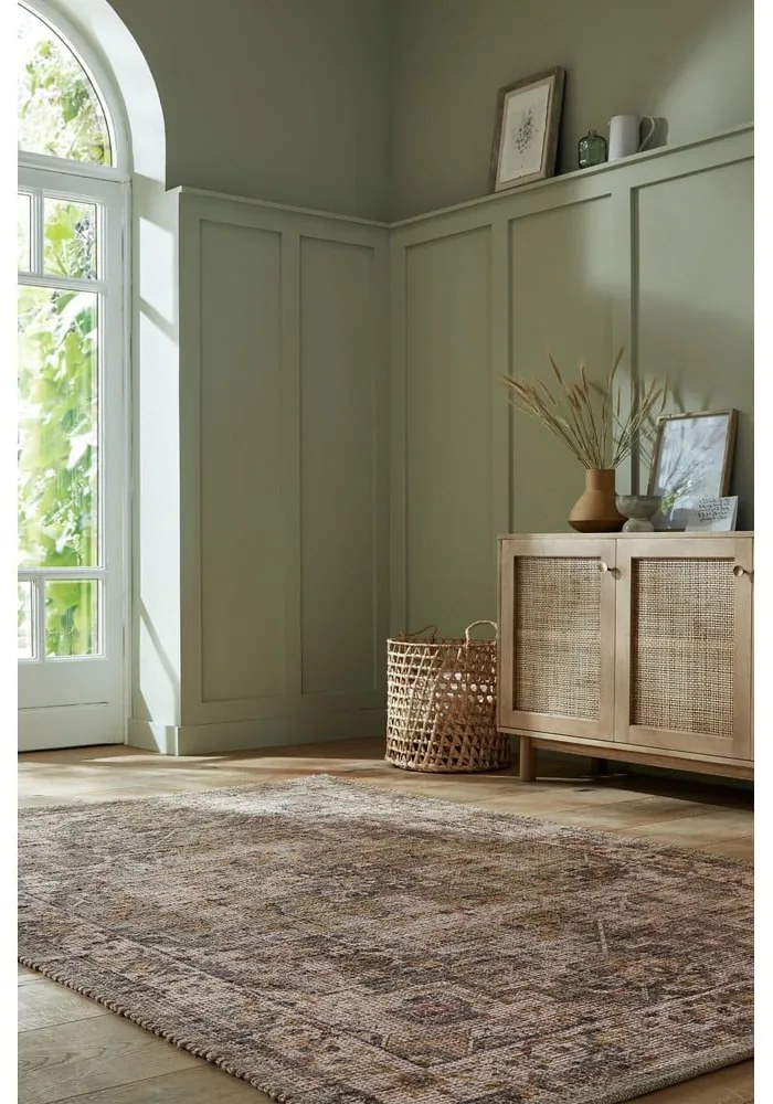 Dywan z mieszanki juty tkany ręcznie w kolorze khaki 120x170 cm Selena Jute Traditional – Flair Rugs