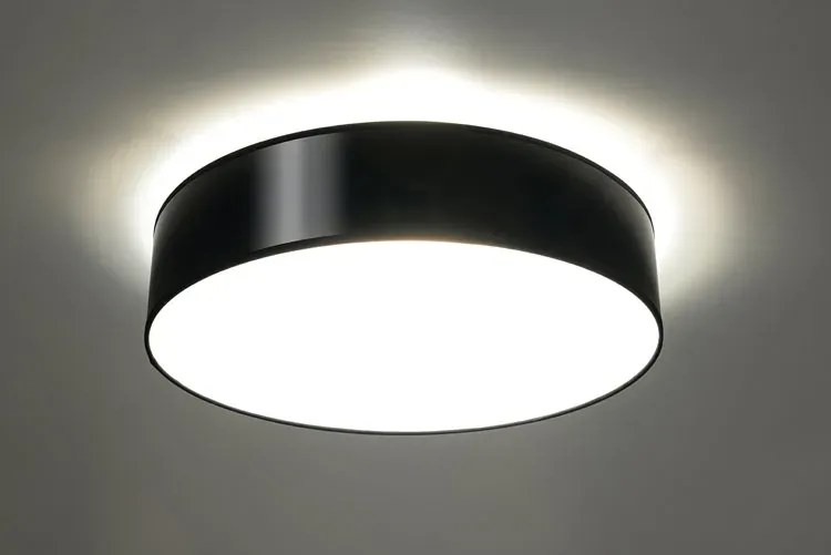 Czarny okrągły plafon sufitowy - EXX215-Vati