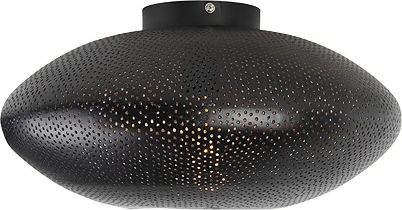 Inteligentna lampa sufitowa czarna i złota 40 cm w komplecie z Wi-Fi G95 - Radiance