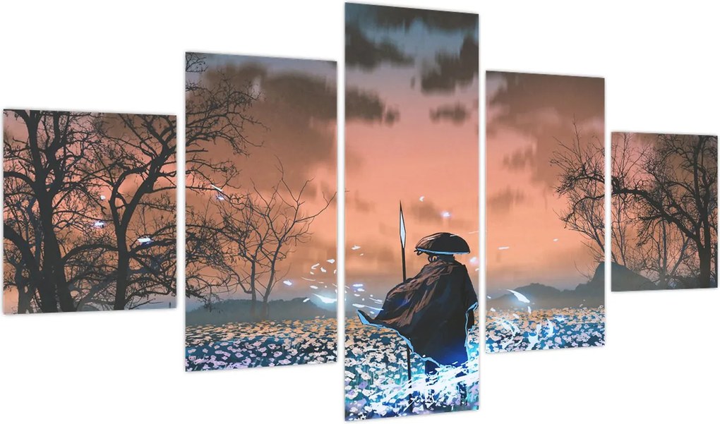 Obraz - Ilustracja przedstawiająca wojownika (125x70 cm)