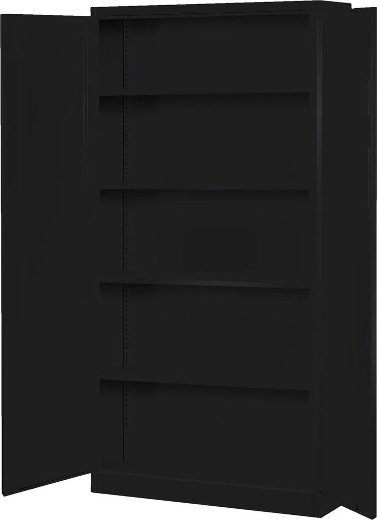 Szafa biurowa na akta otwierana na szyfr 90x40x185 cm Daniel, czarna