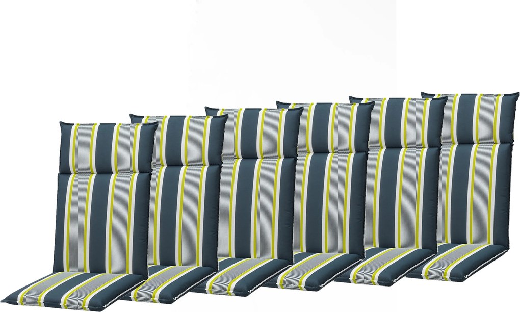 Doppler SPIRIT 2091 - zestaw 6 szt. poduszek na fotel z wysokim oparciem