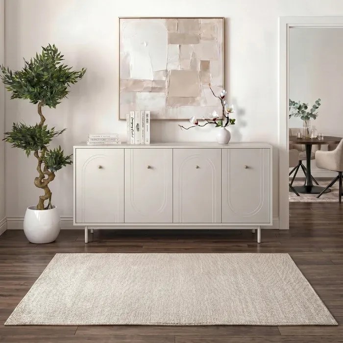 Komoda do Salonu MARLEN 155 cm Kaszmir Czterodrzwiowa Glamour