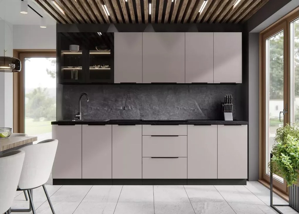 Meble kuchenne Zanna + Nasid z modułową budową szafek