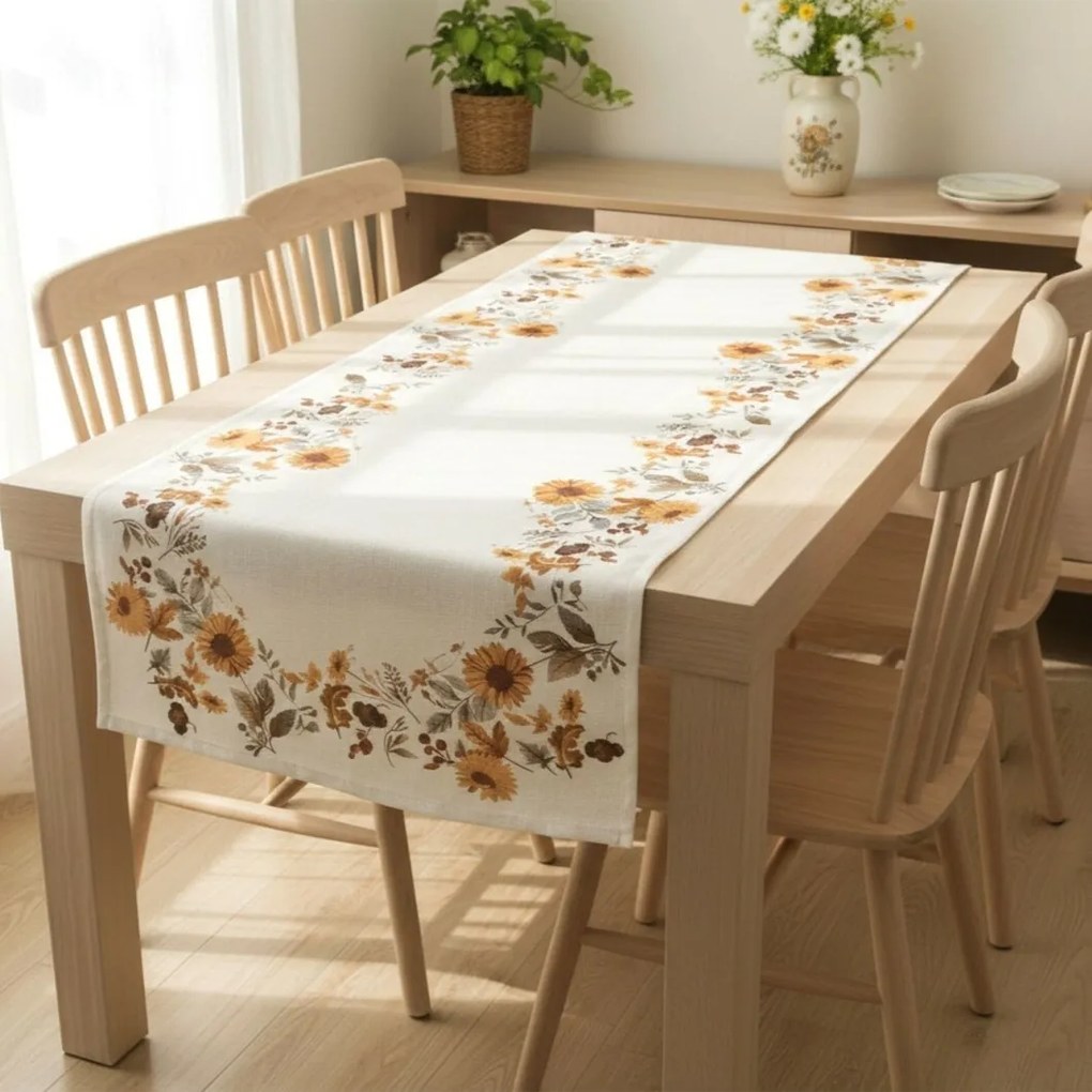 Biegacz Jesienne kwiaty, 40 x 140 cm