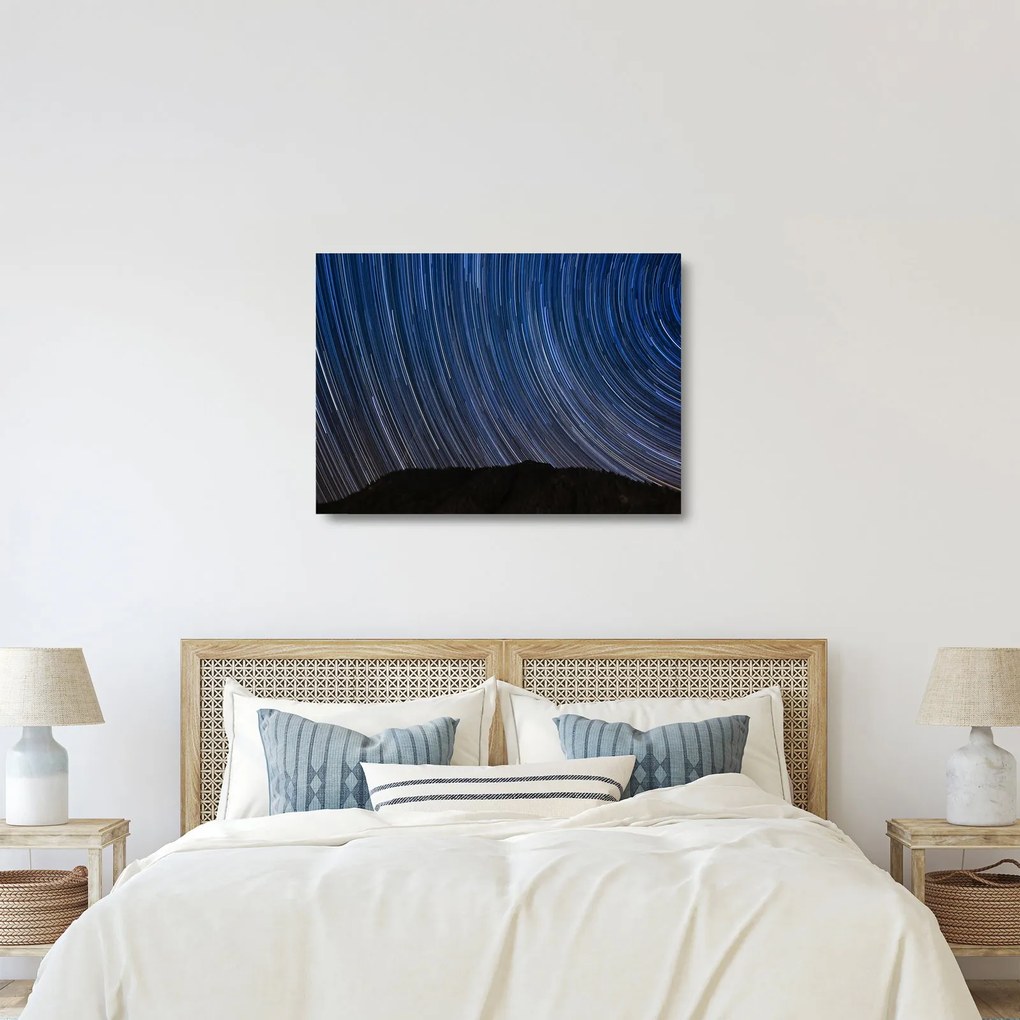 Obraz na szkle - nocne gwiazdy i niebo (70x50 cm)