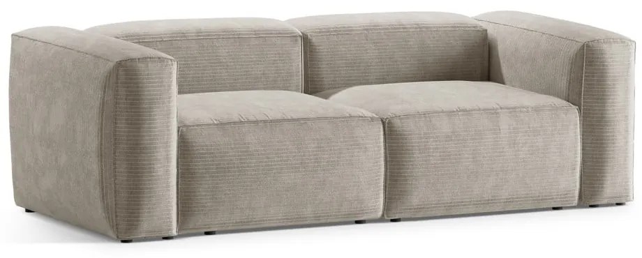 Beżowa sztruksowa sofa 224 cm Bergamo – Cosmopolitan Design