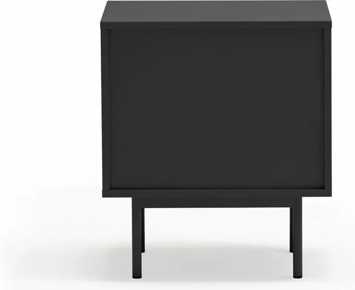 Czarna szafka nocna z matowym wykończeniem Sierra – Teulat