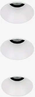 Pack 3 Wpuszczanych Downlightów Led Bezramkowych Trimless, Okrągłych Ø6,8 Cm, Aluminiowych Orelva Biała Ciepła 2700 K & Biała & 8 W & 38º - Sklum