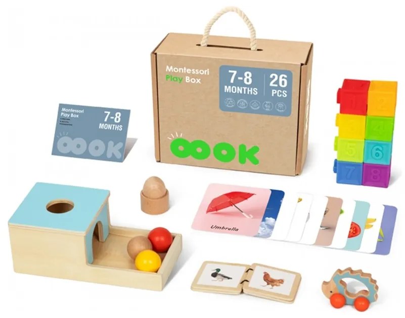 Tooky toy box pudełko xxl montessori edukacyjne 6w1 sensoryczne 7-8 mies