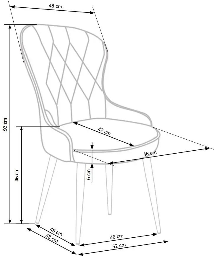 Komplet zielonych eleganckich krzeseł pikowanych 4 szt.  - Monaco 4S