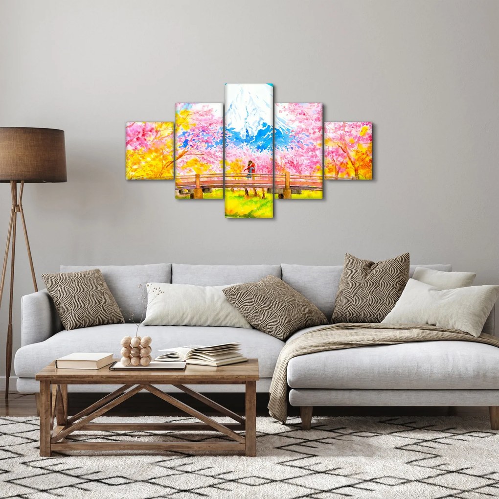 Obraz - Malowana para, akwarela (125x70 cm)
