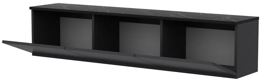 Antracytowa szafka pod TV 160x35 cm Neon – Kalune Design