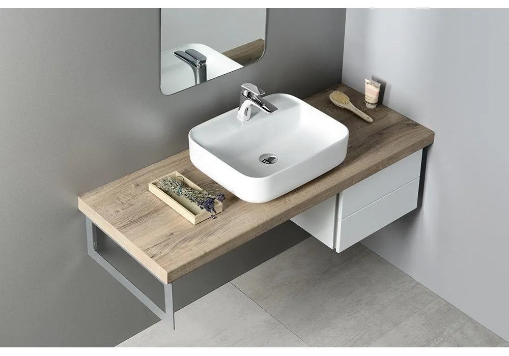 Biała ceramiczna umywalka 50x40 cm Garda – Sapho