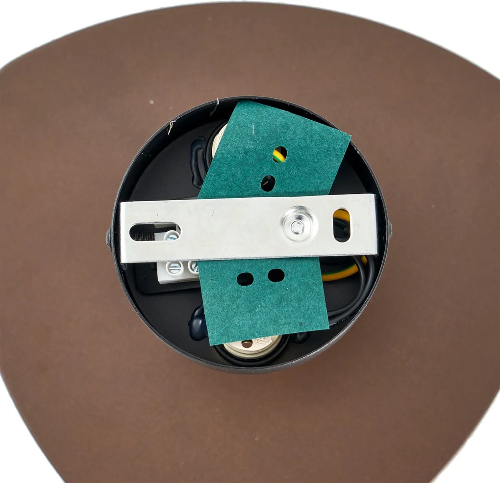 Designerski kinkiet brązowy organiczny 20 cm 2-źródła światła - Pulley