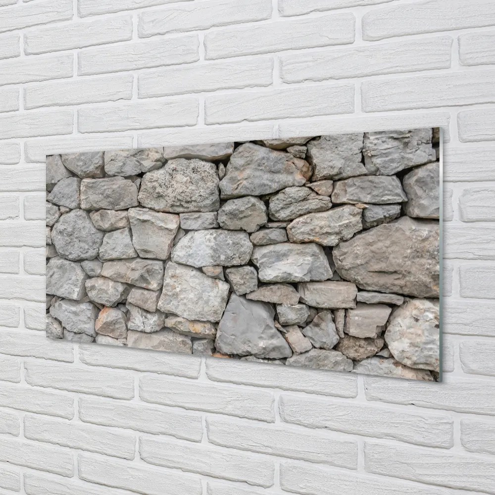 Szkło Ozdobne do Kuchni Tradycyjny Mur Kamienny