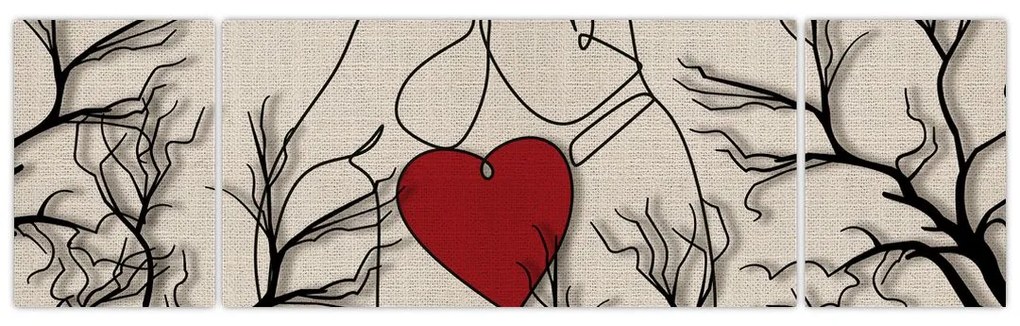 Obraz - Zakochana para (170x50 cm)