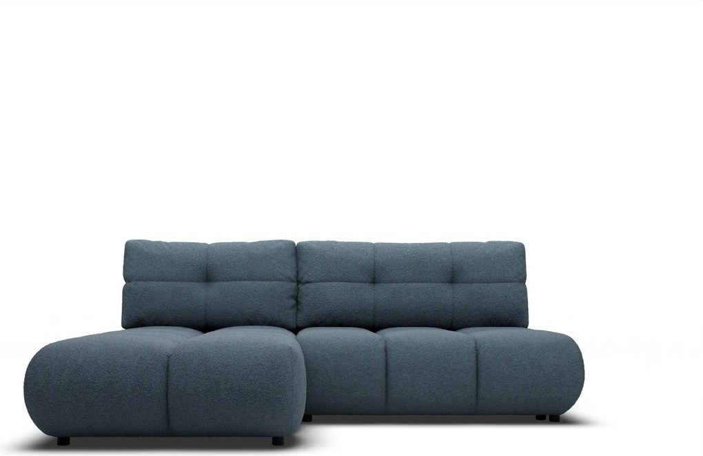 Masseno Narożnik CORSO z funkcją spania i pojemnikiem na pościel Narozniki L, Rozkładana sofa - Niebieski, NOW OR NEVER 77