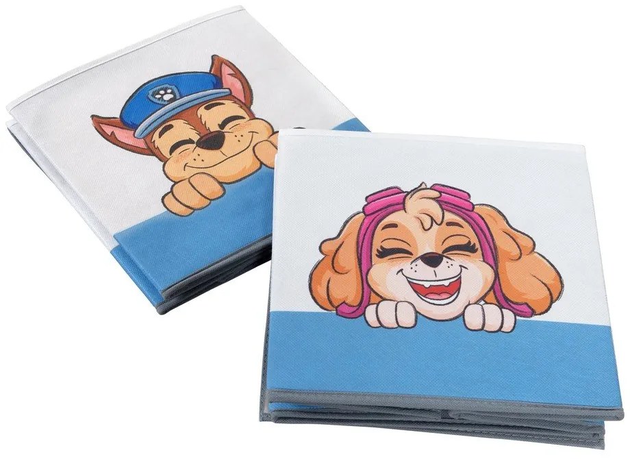 Tekstylne dziecięce pojemniki na zabawki 2 szt. 27x27x27 cm Paw Patrol – Roba