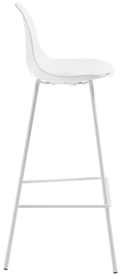 Biały hoker (wysokość siedziska 65 cm) Brighter – Kave Home