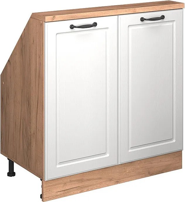 Szafka kuchenna na dach skośny biały domek wiejski 80x46x81.6 r-line