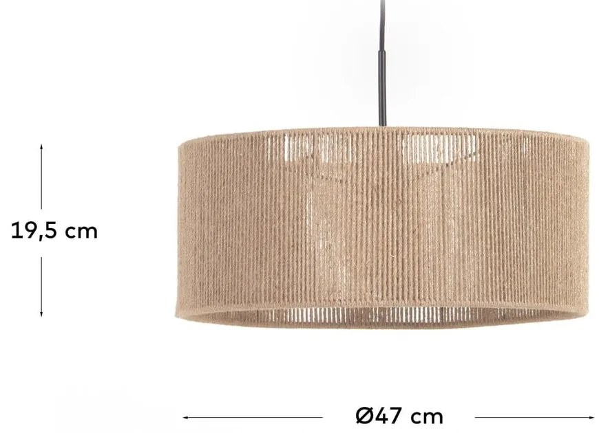 Naturalny abażur ø 47 cm Crista – Kave Home