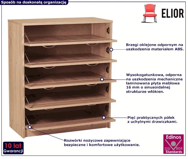 Uchylna Komoda Na Buty Dąb Sonoma Dagi