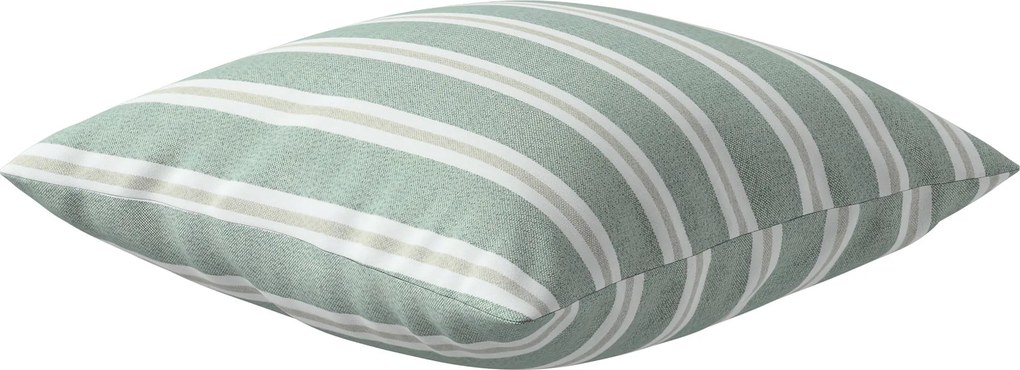 Poszewka Kinga na poduszkę kolor zielony tkanina strukturalna, wzorzysta