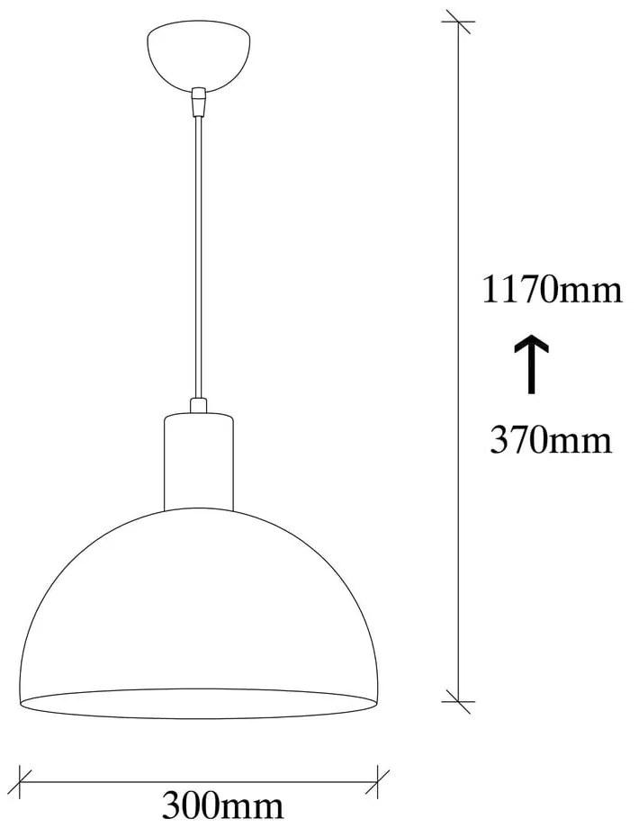 Czarna/w kolorze złota lampa wisząca z metalowym kloszem ø 30 cm Bakh – Opviq lights
