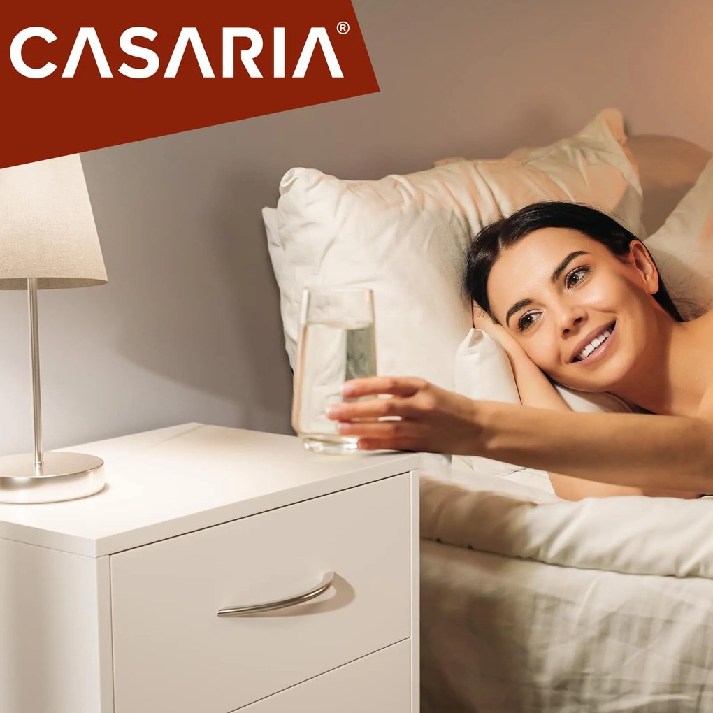 Casaria Szafka nocna ELOISE z podświetleniem, 54x39x28cm, biała