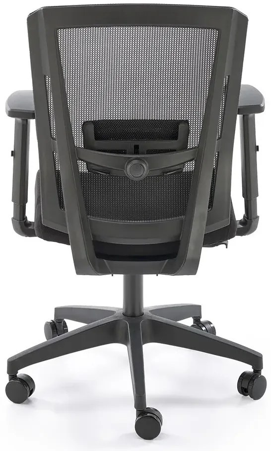 Czarny ergonomiczny fotel obrotowy z regulacją podłokietników - Pellis