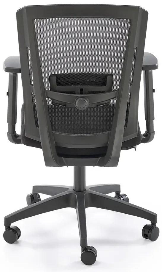 Ergonomiczny czarny obrotowy fotel z regulacją podłokietników Z2-Z18