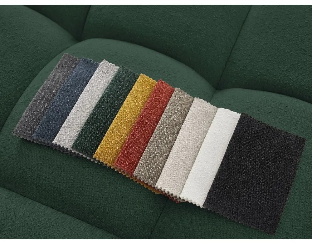 Zielony podnóżek z materiału bouclé Everest – Bobochic Paris