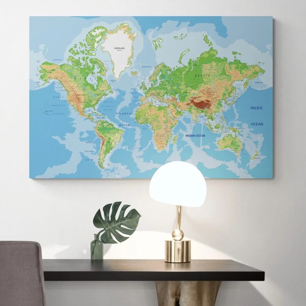 Obraz na korku klasyczna mapa świata