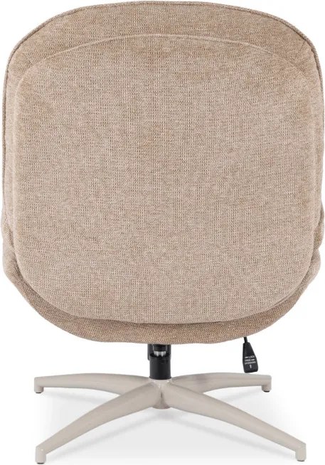 Fotel Wypoczynkowy Obrotowy MESA do Salonu Beżowy Nowoczesny