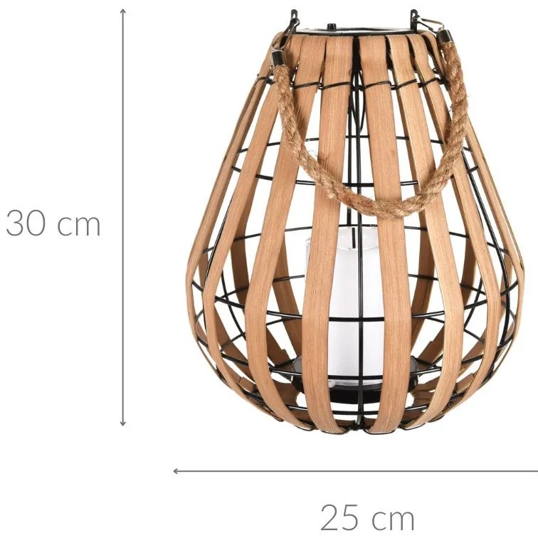 Lampion solarny, LED, 30 cm