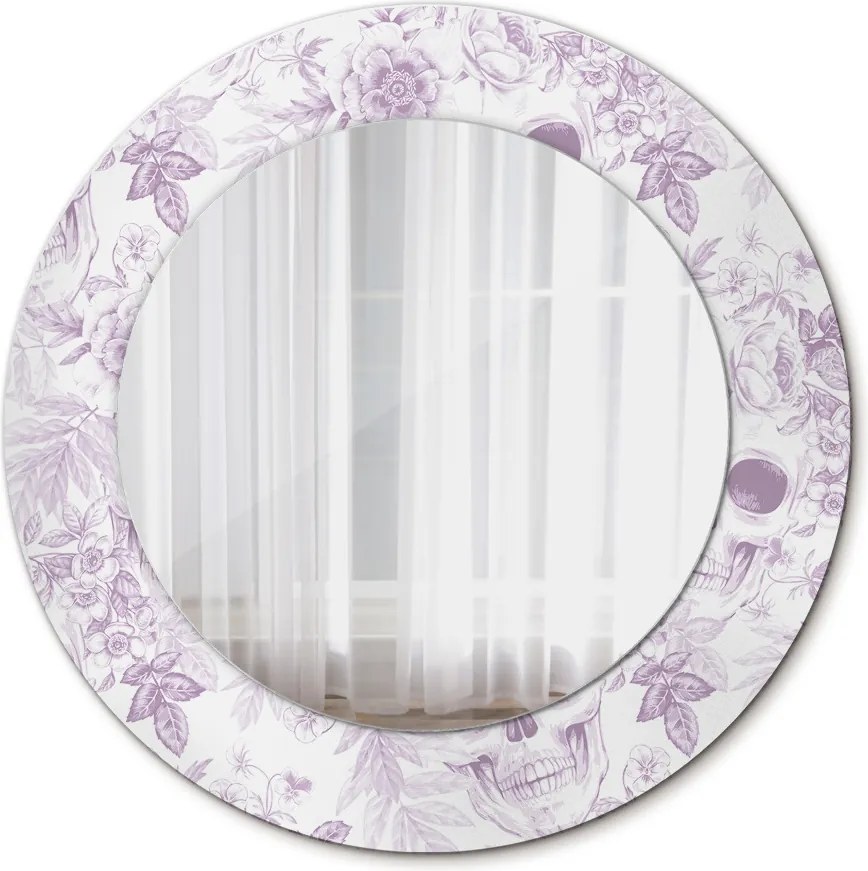 Lustro dekoracyjne okrągłe Czaszki