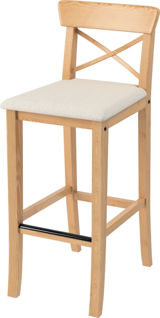 Pokrowiec na krzesło barowe Ingolf z tapicerowanym siedziskiem