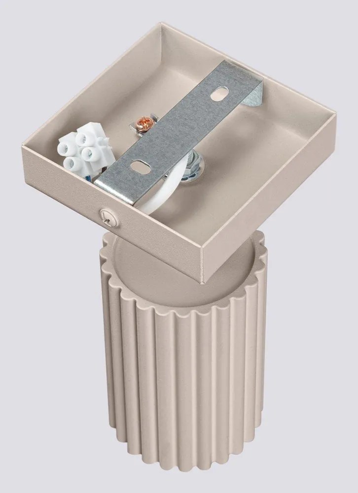 Szarobrązowa metalowa lampa punktowa 8x16 cm Gleam – Sollux