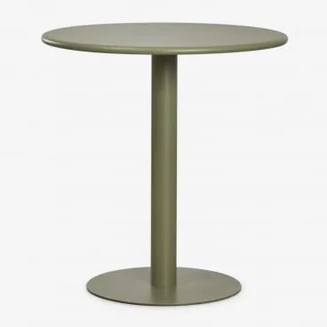 Okrągły Stół Ogrodowy Ø70 Cm Z Żelaza Mizzi Intensywny Verde Olive - Sklum