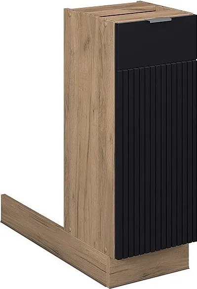 Wyspa kuchenna czarne paski 30x70x82 fame-line