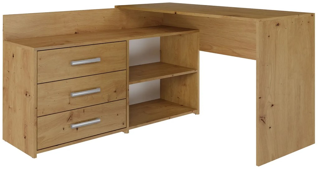 Biurko komputerowe narożne z komodą dąb artisan G5-S98
