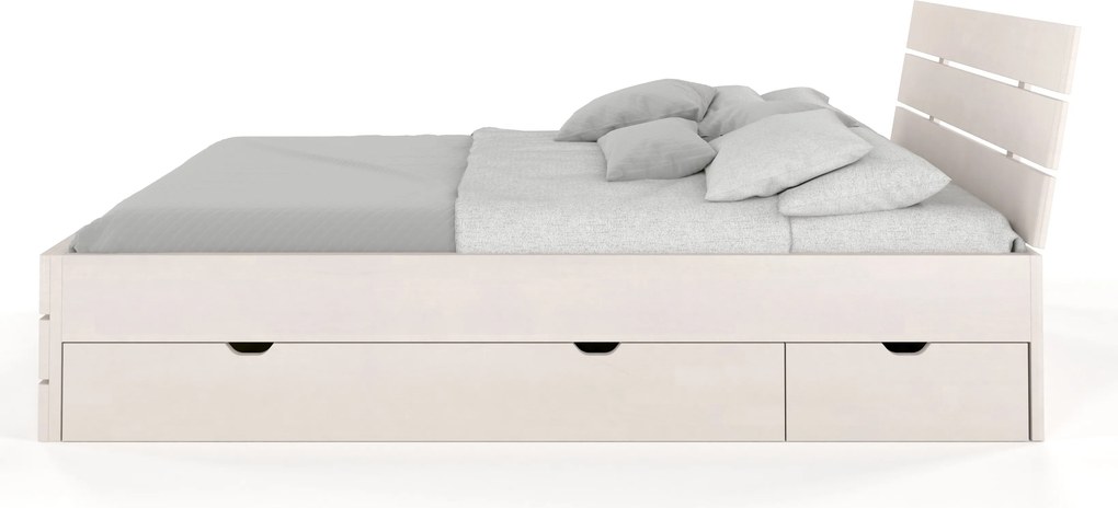 Łóżko bukowe Visby Sandemo High Drawers