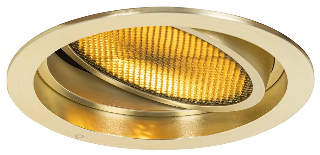 Nowoczesny wpuszczany reflektor złoty regulowany - Coop 111 Honey Nowoczesny Oswietlenie wewnetrzne